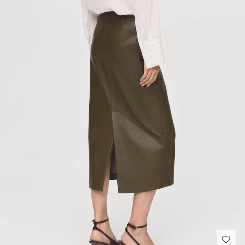 Mango Faux Leather Pencil Skirt Size 18